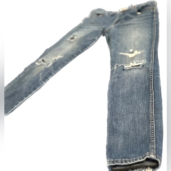 MADEWELL 9" High Rise Skinny Jeans Rip and Repair Edition Blue Denim Jeans Sz 27 - Picture 3 of 13